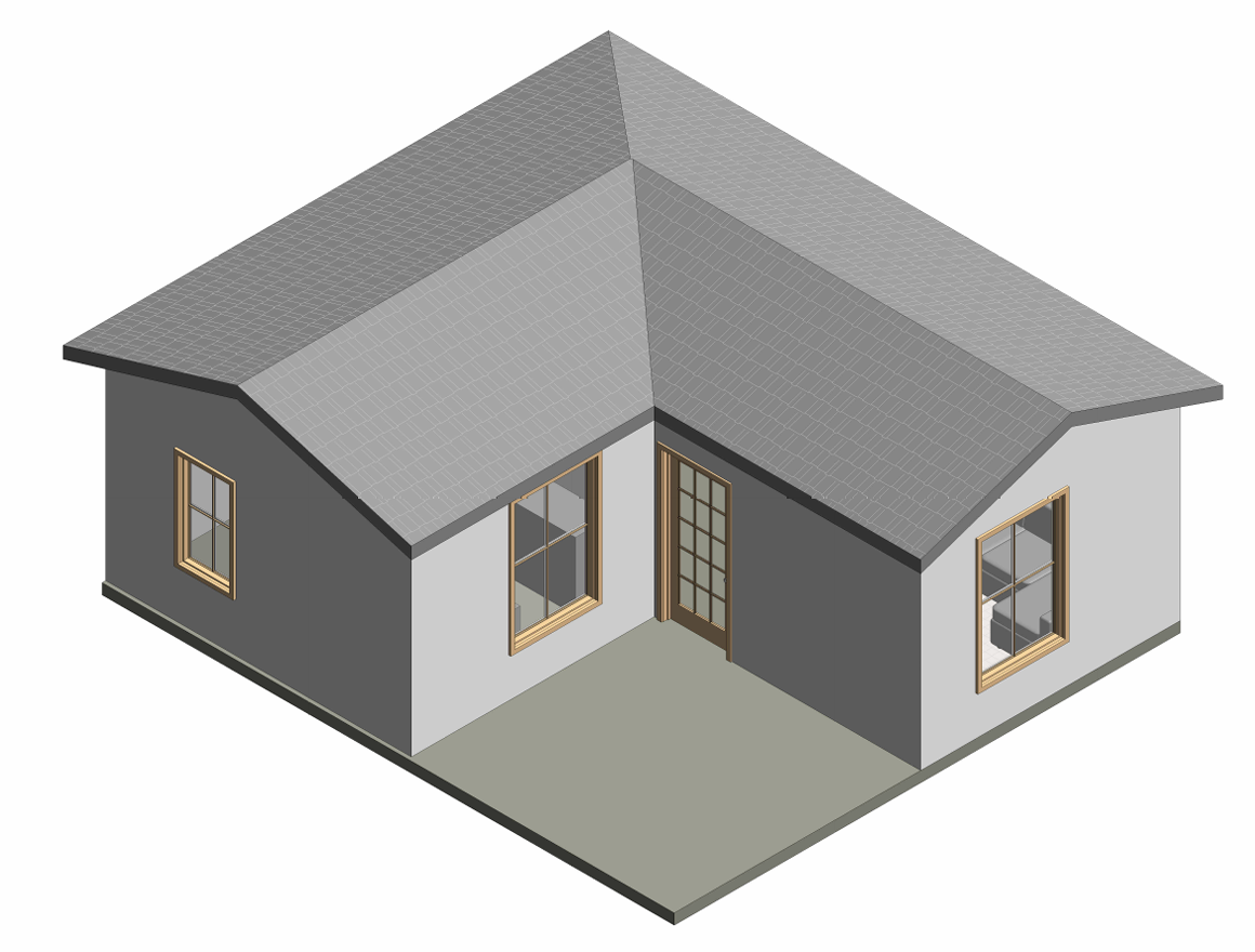 Orion 490 SQFT L-Shaped ADU 3D Rendering view 3