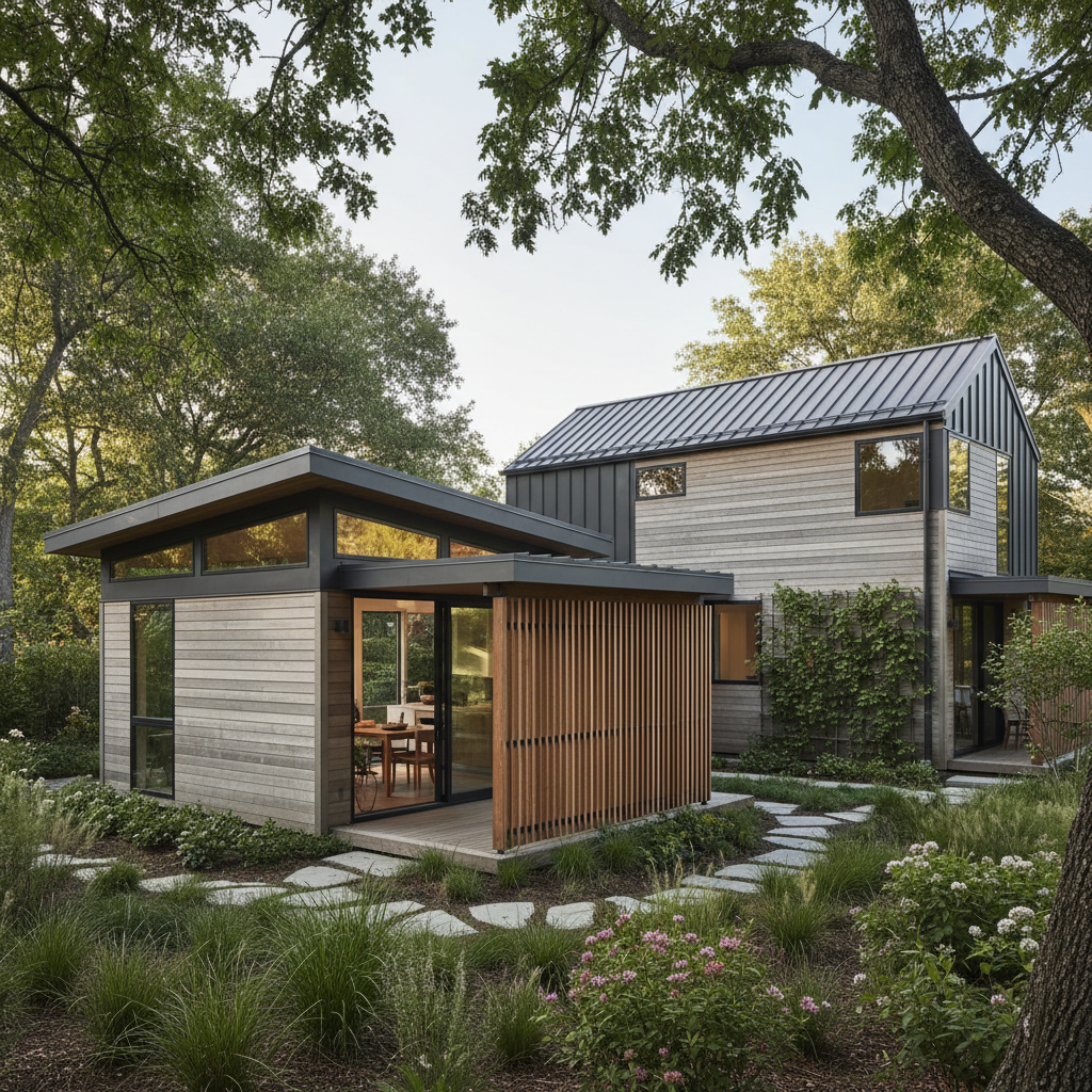 How to Make Your ADU Look Like It Belongs on Your Property — An architectural rendering showing an ADU positioned thoughtfully on a property, illustrating how i