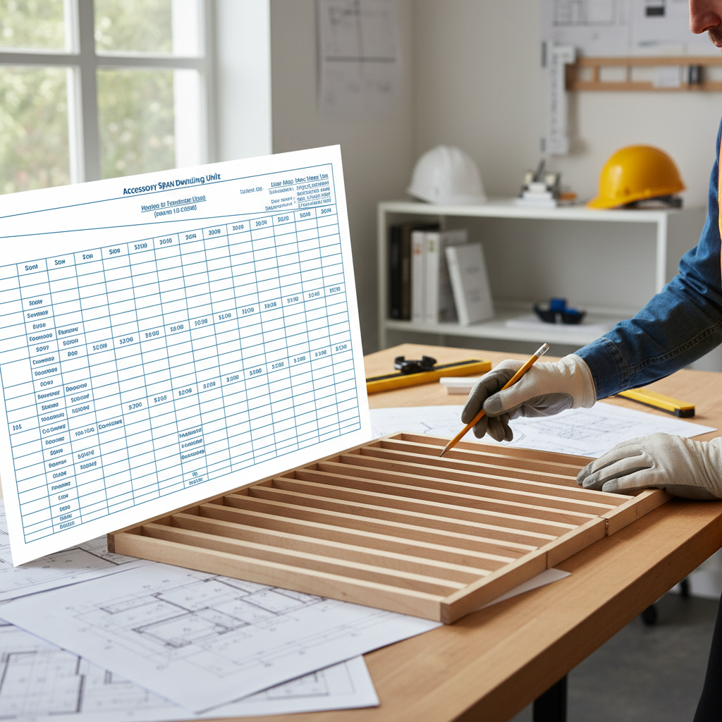 What Is a Span Table and How It Is Used in ADU Floor Framing Engineering